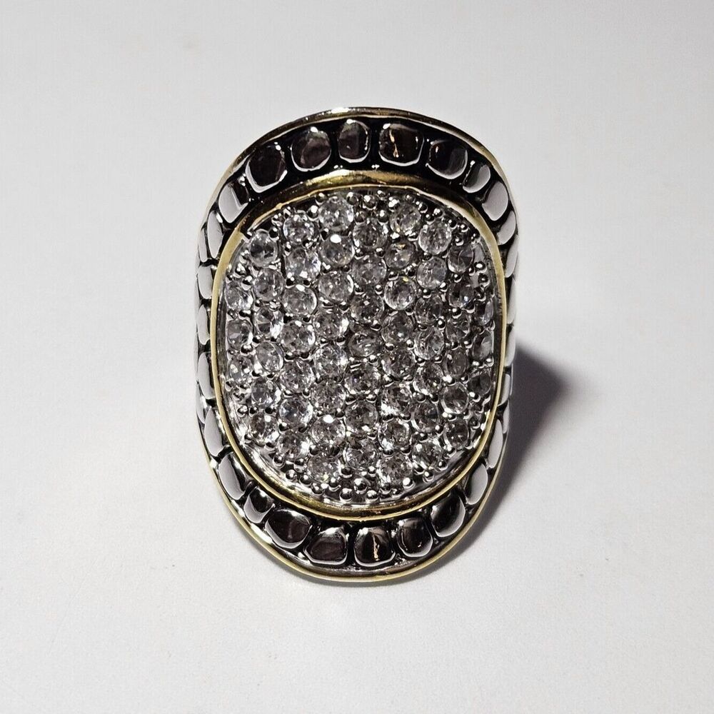 Hampton Gems Crystal Oval Ring Size 6